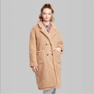 NWT Sherpa Peacoat, Small